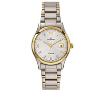 DUGENA Damen-Armbanduhr 4460333 Semper, Quarz, silbernes Zifferblatt, Titangehäuse, Mineralglas, Titanarmband, Drückerfaltschließe, 5 bar