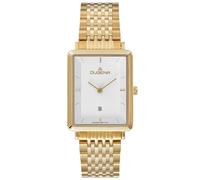 Dugena Damen-Armbanduhr 4461077 Sienna, Quarz, weißes Zifferblatt, Edelstahl, Mineralglas, Drückerfaltschließe, 3 bar