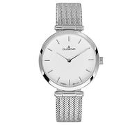 Dugena Damen-Armbanduhr Lissa, Quarz, Edelstahlgehäuse, Saphirglas, Milanaise-Edelstahlarmband, Schiebeverschluß, 3 bar (Silber)