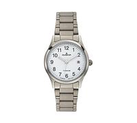 Dugena Damen Quarz-Armbanduhr, Allergikerfreundliches Titan, Gehärtetes Mineralglas, Titan-Armband, Semper, Silber/Weiß, 4460331