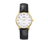 Dugena Herren-Armbanduhr 2170996 Zenit, Quarz, Edelstahl, Lederarmband, 3 bar