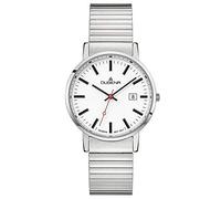 DUGENA Herren-Armbanduhr 4460749 Moma, Quarz, weißes Zifferblatt, Edelstahlgehäuse, Mineralglas, Edelstahl-Zugband, 3 bar