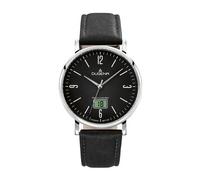 Dugena Herren-Armbanduhr 4460844 Mondo, Funk, Quarz, Edelstahl, Lederarmband, 5 bar