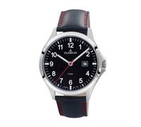 Dugena Herren-Armbanduhr 4460991 Boston, Quarz, Edelstahl, Lederarmband, 10 bar