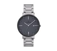 DUGENA Herren-Armbanduhr, 4461038, Stockholm, Quarz, anthrazitfarbenes Zifferblatt, Titangehäuse, Saphirglas, Titanarmband, Drückerfaltschließe, 5 bar