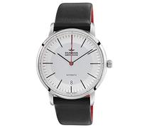 Dugena Herrenuhr 7000361 Festa Bauhaus, Automatik, Edelstahl, Lederarmband