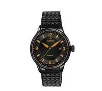 Dugena Herren-Armbanduhr 7090303 Kappa 1, Automatik, schwarzes Zifferblatt, Edelstahlgehäuse, Saphirglas, Edelstahlarmband, Doppelfaltdrückerschließe, 5 bar