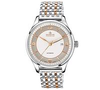 DUGENA Herren-Armbanduhr 7090341 Epsilon, Automatik, Bicolor, Edelstahlgehäuse, Saphirglas, Edelstahlarmband, Doppelfaltdrückerschließe, 5 bar