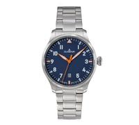 Dugena Herren-Armbanduhr Kappa Quarz, Quarzwerk, Mineralglas, Datumsanzeige, wasserdicht, 10 bar, Farbe:Blau