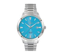 Dugena Herren-Armbanduhr Tresor Master, Quarz, Edelstahl, Saphirglas, wasserdicht, 20 bar, Farbe:Blau