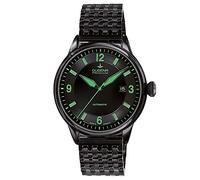 Dugena Herren Automatik-Armbanduhr, Saphirglas, Uhrwerk mit 24 Steinen, Kappa 1, Schwarz/Grün, 7090301