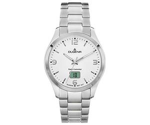 Dugena Herren Funk-Armbanduhr, Saphirglas, Edelstahlarmband, Tresor Funk, Silber, 4460863