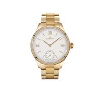 Dugena Herren Hochzeit Armbanduhr, Handaufzug, Gliederband Gold, Gehäuse goldfarben, Zifferblatt Weiß