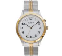 Dugena Herrenuhr 4461248 Bari Licht, analoge Quarz-Armbanduhr, Aktivlicht, Edelstahlgehäuse Bicolor, Edelstahl-Flexband Bicolor, 5 bar