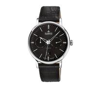 Dugena Herrenuhr 7000332 Festa Kalender, Automatik, Schwarz, Edelstahl, Leder