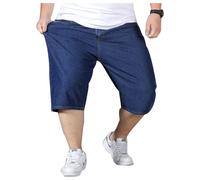 duhapy Herren Lange Shorts Denim Shorts, Übergroße Herren Jeans Shorts Sommer Lässige Jeanshose, Kurze Hose Herren Taschen Plus Size Cargohose Kurz Shorts Sweatpants Trainingshose Sportshorts (C,6XL)