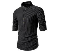 DUHGBNE Hemd Herren Langarm Casual Freizeithose Langarm Hemd Tops Strickjacke Hemden Satin Meine Letzte Rechnung Einsehen