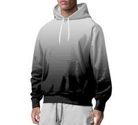 DUHGBNE Herren Tshirt Pullover Casual Fashion Loose Gradient Langarm Kapuzenpullover Hoodie Herren Oversize Langarmshirt Men's Fashion Sale