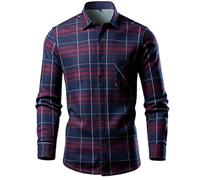 DUHGBNE Outlet Angebote Sale Hemden Regular Fit Herrenmode Lässig Einfarbig Persönlichkeit Langarmhemd Jugendmode Lässiges Strickjackenhemd Pullover Herren Gestreift Bestellungen Anzeigen