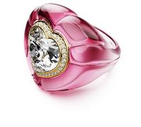 Swarovski Dulcis Cocktailring, Herzschliff, Pavé, Herz, Rosa