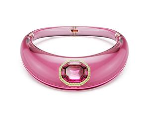 Dulcis Halsband, Oktagon-Schliff, Pavé, Rosa, 18K Goldbeschichtet OS