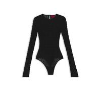 HUGO Slim Fit Body mit Spitze Modell 'DULIETTA' in Black, Größe XS