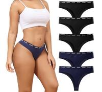 Dumwis String Tanga Damen Baumwolle,Seamless Slips Unterwäsche Frauen,Unterhosen Damen Nahtlos,Nahtlose Thong Panties,5Er Pack Ohne Naht Underwear Women Invisible,Unsichtbare Sportunterwäsche