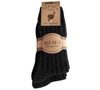 dunaro 2 Paar Alpaka Socken Wollsocken besonders kuschelig warm für Damen Herren (2 Paar / 39-42 Anthrazit)