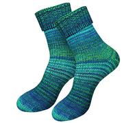 dunaro 2 Paar gestrickte Norweger-Socken Wollsocken Wintersocken kuschelig warm Damen Herren (2 Paar / 43-46 Petrol)