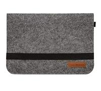 DuneDesign Filz Laptop Tasche 13-14 Zoll Grau - Notebook Hülle für Apple MacBook Air & Pro, Microsoft Surface, Dell XPS 13 & iPad Pro - Filz Sleeve mit Mikrofaserfutter und Zubehörfächern