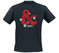 Dungeons and Dragons Dices T-Shirt schwarz in S