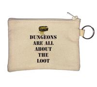 Dungeons are All About The Loot Schlüsselanhänger Münzbörse Beige, beige, Einheitsgröße