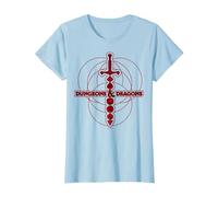 Dungeons & Dragons Dice Sword Logo T-Shirt, Damen, Himmelblau, S