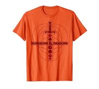Dungeons & Dragons Dice Sword Logo T-Shirt, Herren, Orange, L