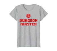 Dungeons & Dragons Dungeon Master Logo T-Shirt, Damen, Grau Meliert, XS