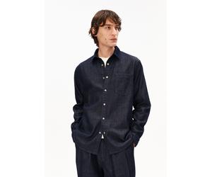 DUNKEL GEWASCHENES JEANSHEMD | Bio-Baumwoll-Mix - blau (L)