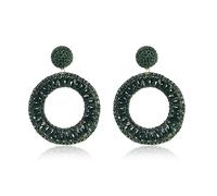 Dunkel Grün Boho Ohrringe Hängend für Damen Elegante Statement Ohrringe Handgemachte Perlenohrringe Eleganter Schmuck für Party Hochzeit und Geschenke