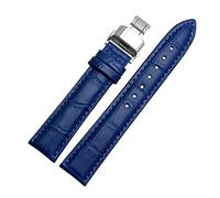 Dunkelblaues Uhrenarmband für Armband mit Faltschließe Echtes Lederarmband Uhrenarmband 12mm - 23mm, 12mm