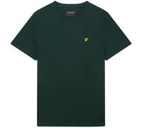 Lyle & Scott T-Shirt Plain Kurzarm Rundhals goldenes Adler-Logo Dunkelgrün XL