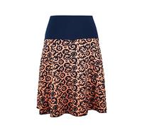 dunkle design Damen Strickrock Jacquard A-Linie 57cm (DE/NL/SE/PL, Numerisch, 44, 46, Regular, Regular, Lachs Marine)