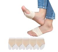 DUNKOING Damen-Socken mit offenem Zehenbereich, Peep-Toe-Topper, Socke für Sandalen, Pantoletten, Flip-Flops, Clogs, Vorfuß-Innensocken, Größe 38-42, 5beige, 37-42 EU
