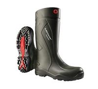 DUNLOP C762933 PUROFORT+ Full Safety S5 Unisex-Erwachsene Langschaft Gummistiefel, Dunkelgrün/Schwarz, 40 EU
