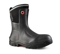 DUNLOP Gummistiefel Snugboot Heavy Duty Herren Damen wasserdicht leicht und langlebig mit Komposit-Sicherheitskappe anthrazit 37-48 EU