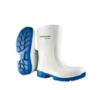 DUNLOP Halbhoher Stiefel Purofort FoodPro MultiGrip S4 Farbe: weiß/blau, nach EN ISO 20345:2011 S4 CI SRC Größe 45