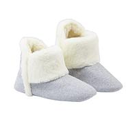 Dunlop Hausschuhe Damen, Winter Pantoffeln Frauen mit Kunstfell, Weiche Filzpantoffeln Damen mit Gedächtnis Schaum, Geschenke für Frauen (38 EU, Grau, numeric_38)