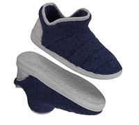 Dunlop Hausschuhe Herren, Herren Hausschuhe mit Memory Foam und Gummisohle, Hüttenschuhe Herren 41-46 (42 EU, Marineblau/Grau, numeric_42)