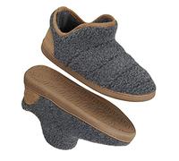 DUNLOP Hausschuhe Herren, Herren Hausschuhe mit Memory Foam und Gummisohle, Hüttenschuhe Herren 41-46 (45 EU, Grau, numeric_45)