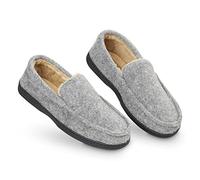 DUNLOP Hausschuhe Herren Mokassins mit Memory Foam und Fleece Futter, Rutschfeste Pantoffeln Herren Gr. 41-46
