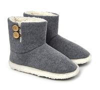 DUNLOP Hausschuhe Herren Warm, Geschlossene Gefüttert, Hüttenschuhe Hausboots (Anthrazit, 43 EU)