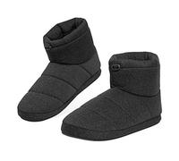 DUNLOP Hausschuhe Herren Warm, Hüttenschuhe Herren mit Memory Foam und fester Sohle (42 EU, Schwarz, numeric_42)